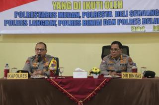 Polres Langkat Terima Supervisi dan Asistensi Dari Direktorat Binmas Polda Sumut di Aula Baradaksa Polres Langkat
